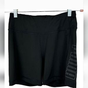 PUMA Black Athletic Bike Yoga Shorts